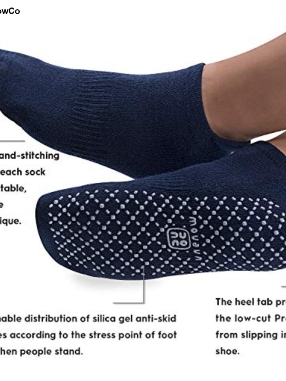 Non Slip Grip Socks for Yoga Pilates Barre Home Hospital - Picture 3 of 6